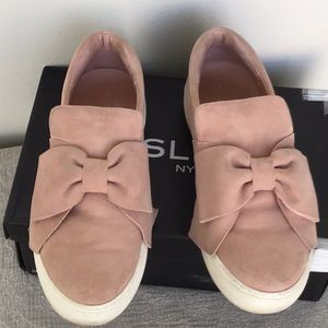 J Slides Suede Slip on Platform Sneakers